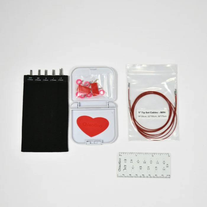 ChiaoGoo TWIST Red Lace Interchangeable Set 5" (13cm) – Mini - Image 2