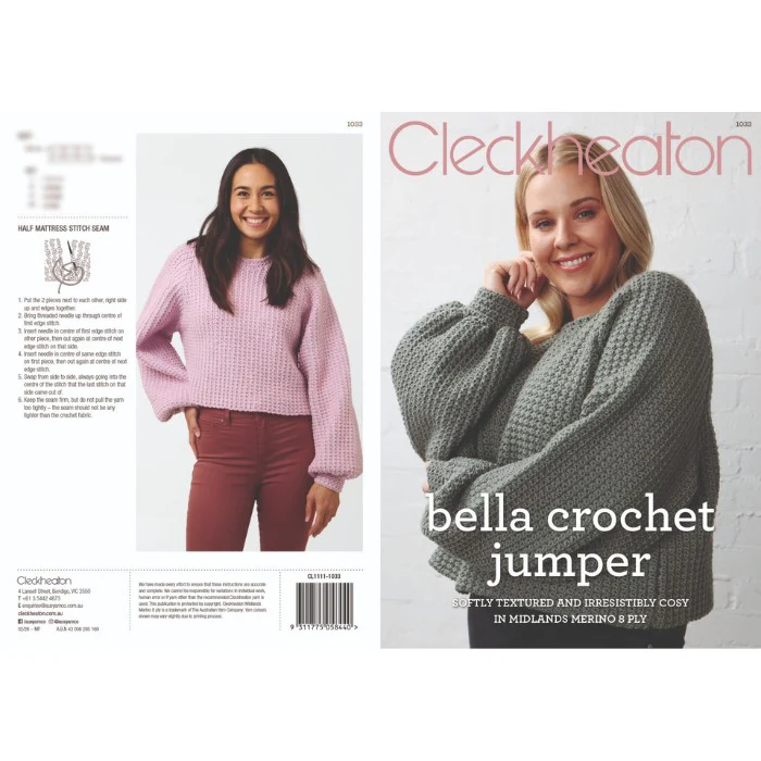 Cleckheaton Bella Crochet Jumper Pattern - Image 2