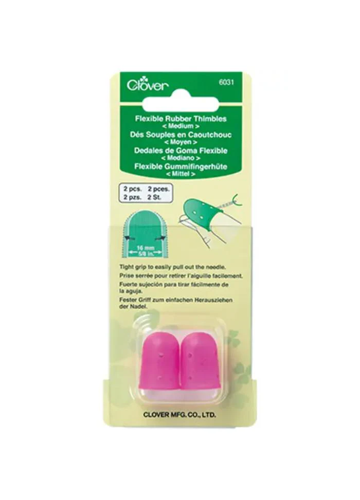 Clover Flexible Rubber Thimbles Medium
