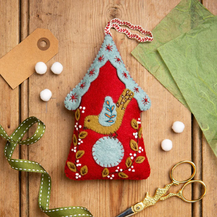 Corinne Lapierre Folk Birdhouse Felt Craft Mini Kit - Image 2