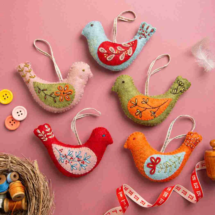 Corinne Lapierre Folk Birds Felt Craft Kit - Image 2