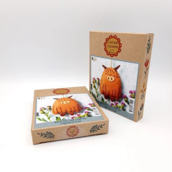 Corinne Lapierre Highland Cow Felt Craft Mini Kit - Image 2