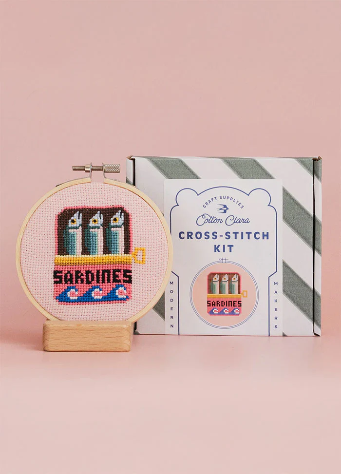 Cotton Clara Sardines Cross Stitch Kit - Image 3