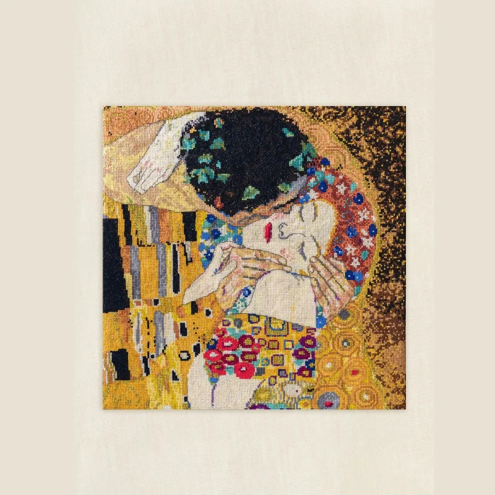 DMC The Kiss by Gustav Klimt Cross Stitch Kit - Image 2