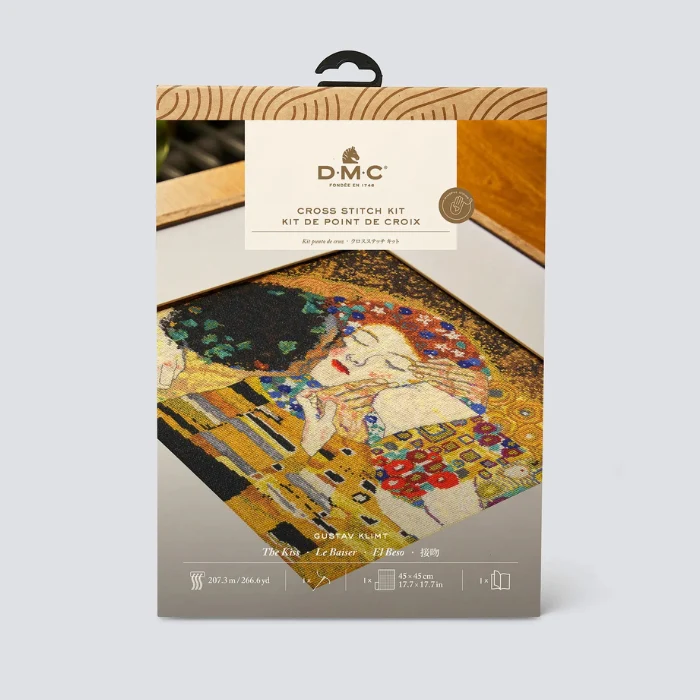 DMC The Kiss by Gustav Klimt Cross Stitch Kit - Image 4