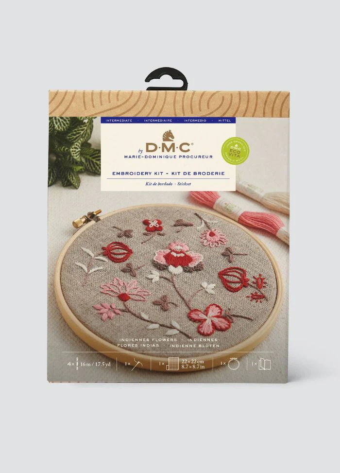 DMC Eco Vita Embroidery Kit - Indiennes Flowers - Image 4