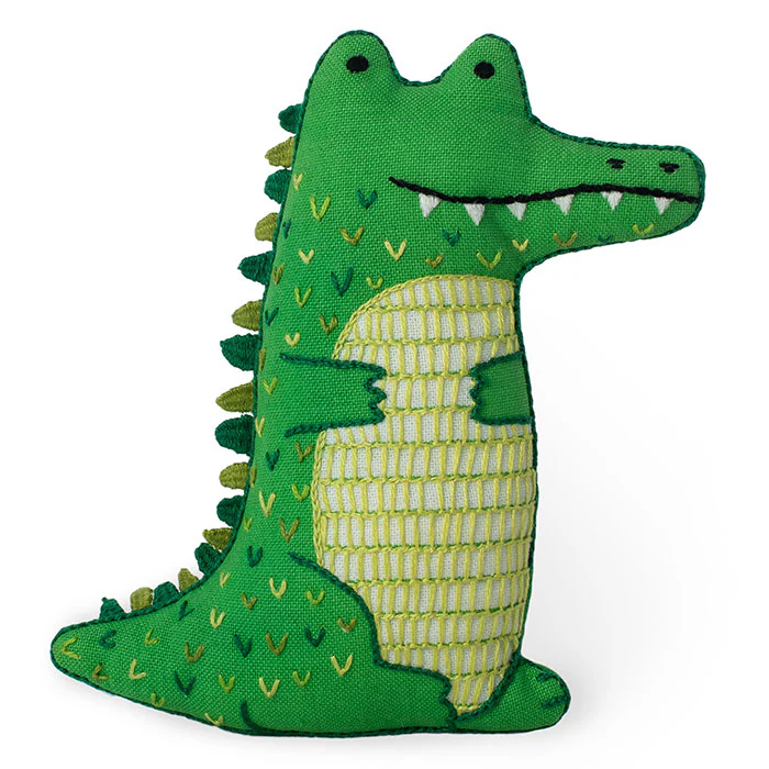 Kiriki Press Alligator Embroidery Kit - Image 2