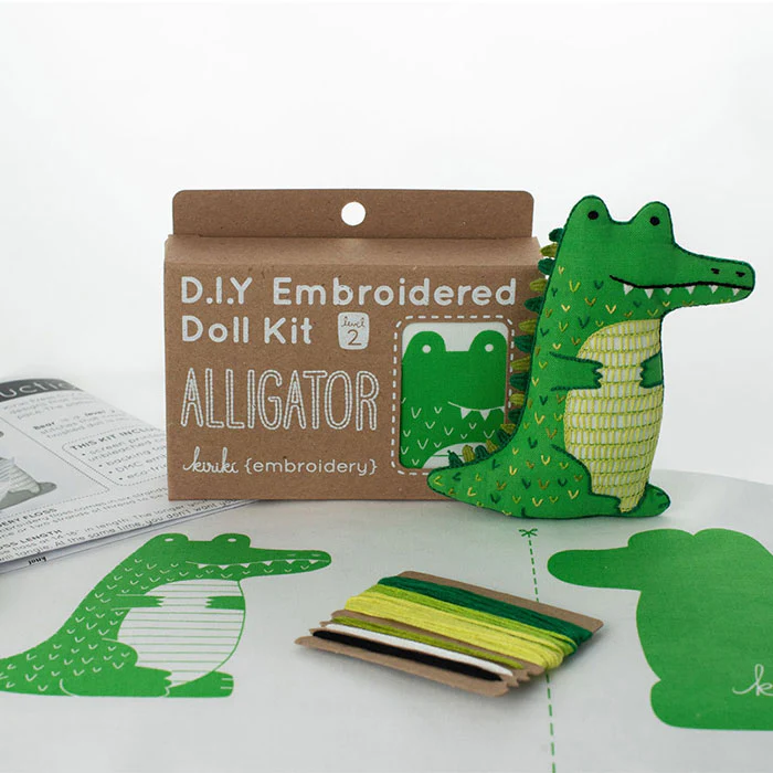 Kiriki Press Alligator Embroidery Kit - Image 3