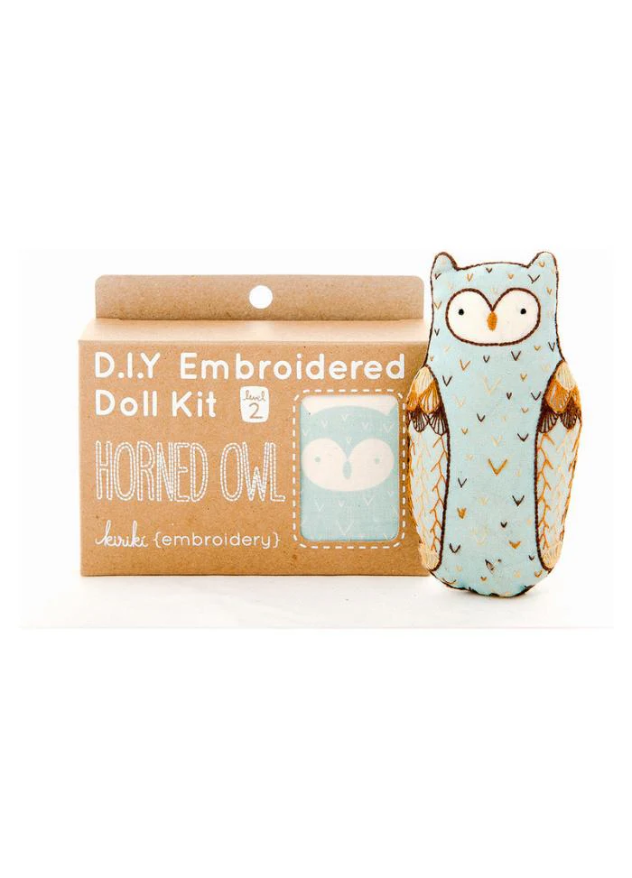 Kiriki Press Horned Owl Embroidery Kit