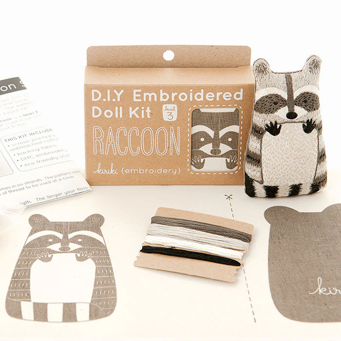 Kiriki Press Raccoon Embroidery Kit - Image 3
