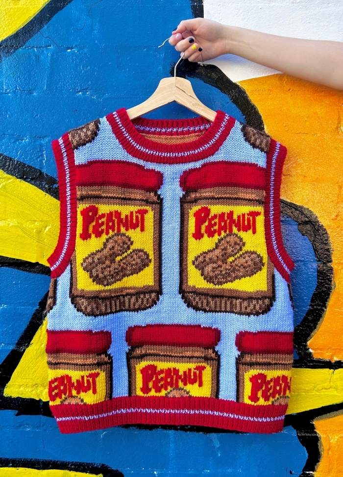 KnitKnitGoose Let's Go Nuts Vest Digital Pattern