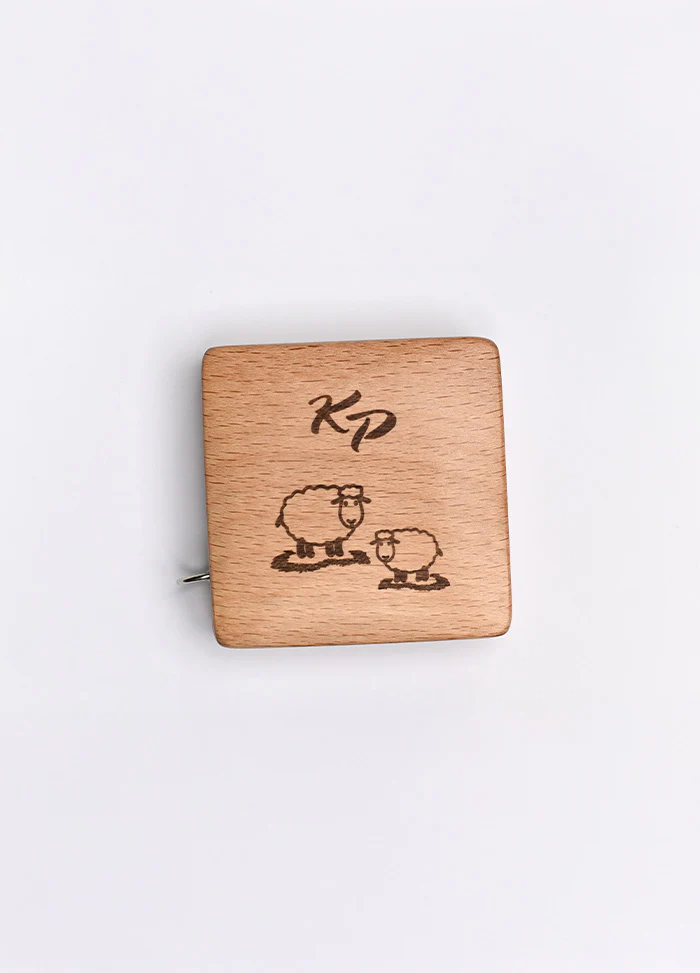 KnitPro Square Wooden Retractable Tape Measure