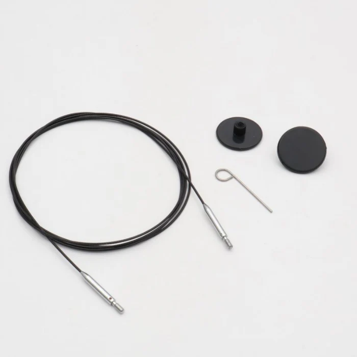 KnitPro Thin & Flex Swivel Interchangeable Cables Black/Silver - Image 8