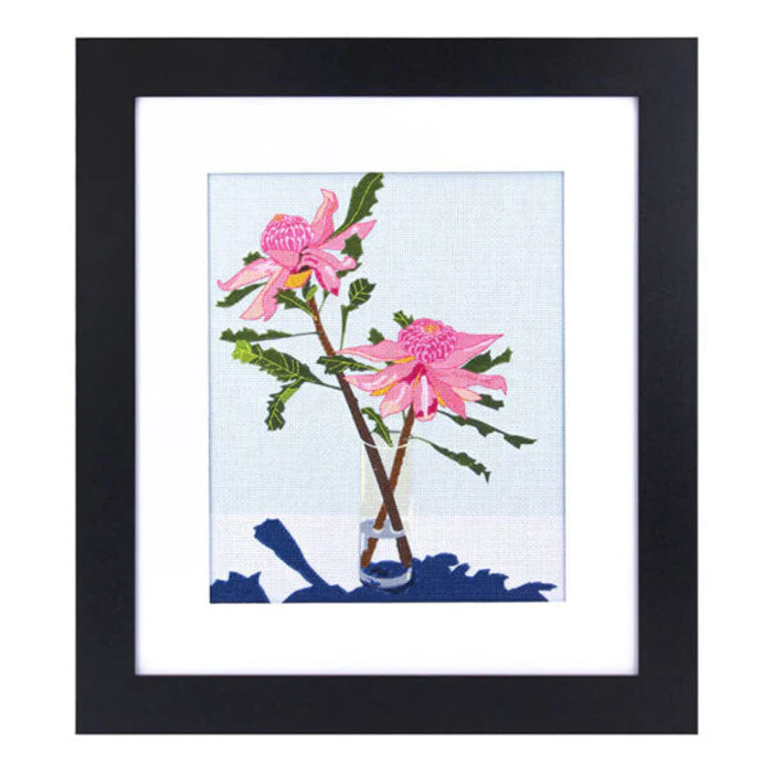 Nicola Woodcock Pink Waratah Half Stitch Kit - Image 2