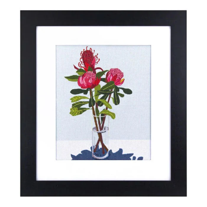 Nicola Woodcock Red Waratah Half Stitch Kit - Image 2