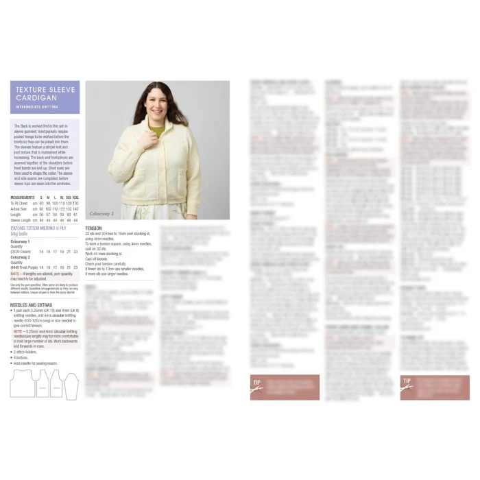 Patons Beyond the Basics Project 2: Textured Sleeve Cardigan - Image 2