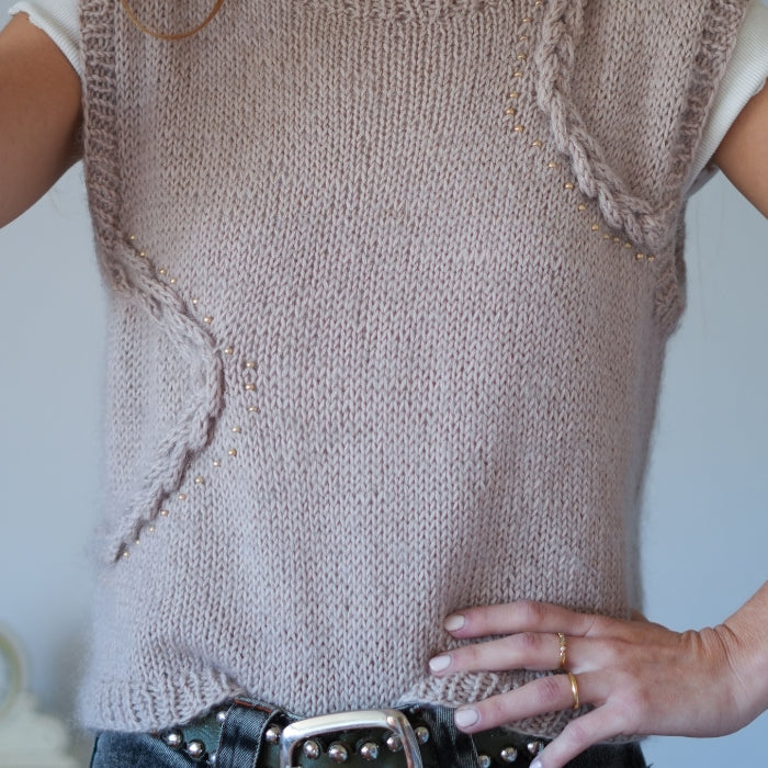 Pope Knits Braided Lines Vest Digital Pattern - Image 4