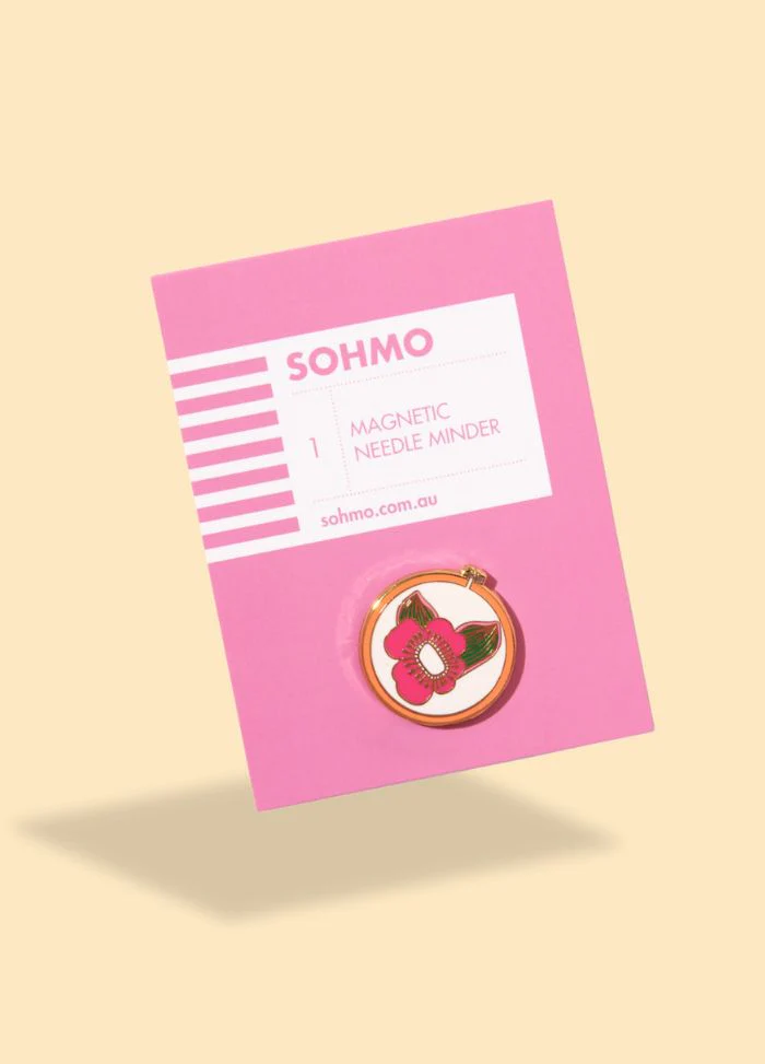 SOHMO Pink Embroidery Hoop Magnetic Needle Minder