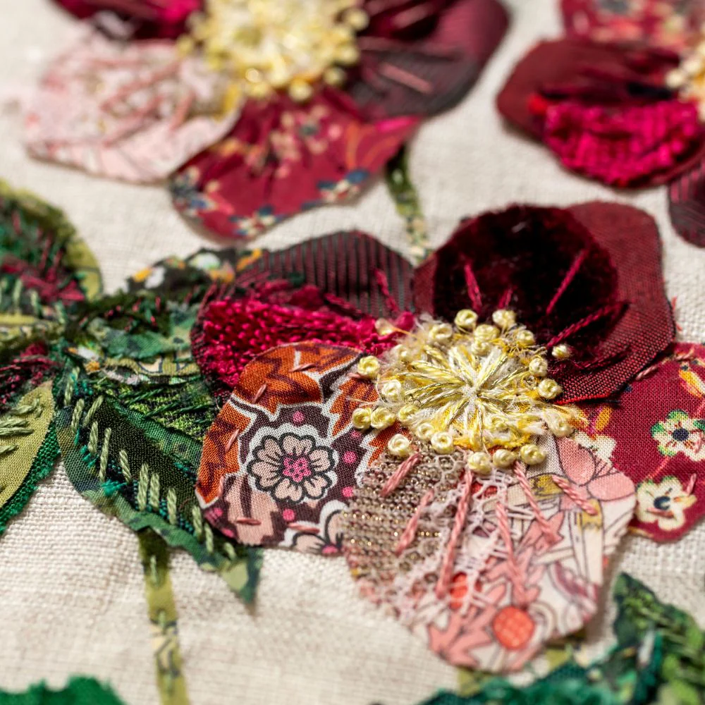 Wattle & Loop Hellebores Slow Stitching Kit - Image 2
