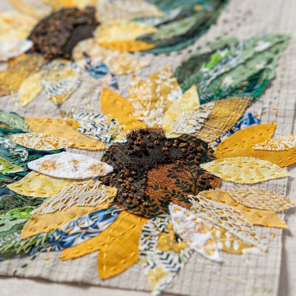 Wattle & Loop Sunflower Slow Stitching Kit - Image 3