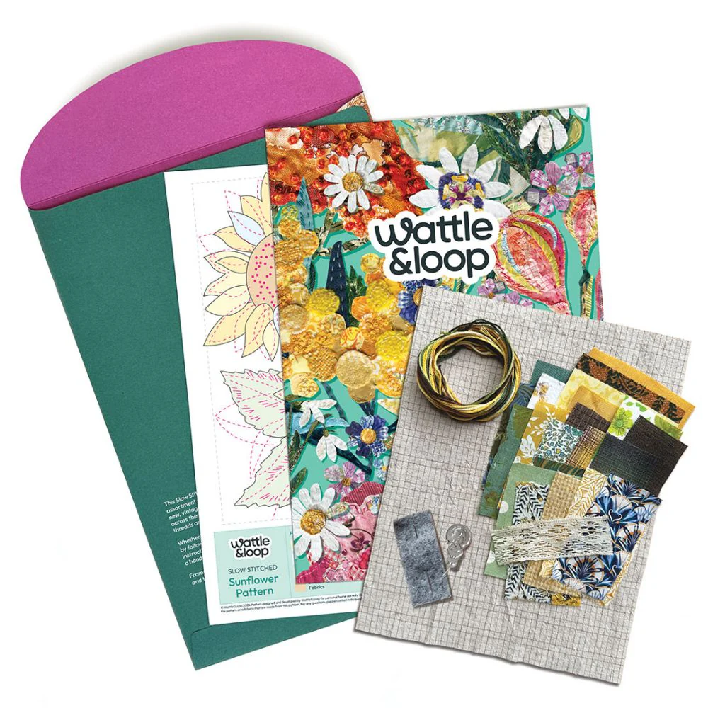 Wattle & Loop Sunflower Slow Stitching Kit - Image 4
